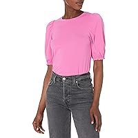 Amazon Essentials Women's Classic-Fit Puff Short-Sleeve Crewneck T-Shirt