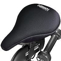 Gel Bike Seat Cushion- Secure Peloton Fit for Smooth Stable Rides- Non-Slip Bicycle Seat Cushion for Exercise Bikes, Padded Bike Cushion Seat Cover for Men or Women Comfort, 10.5”x7”