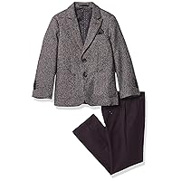 Isaac Mizrahi Boys' Slim Fit 2-Piece Tweed Contrast Suit