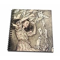 3dRose db_99319_1 Vintage Alice in Wonderland Playing Cards-Drawing Book, 8 by 8-Inch