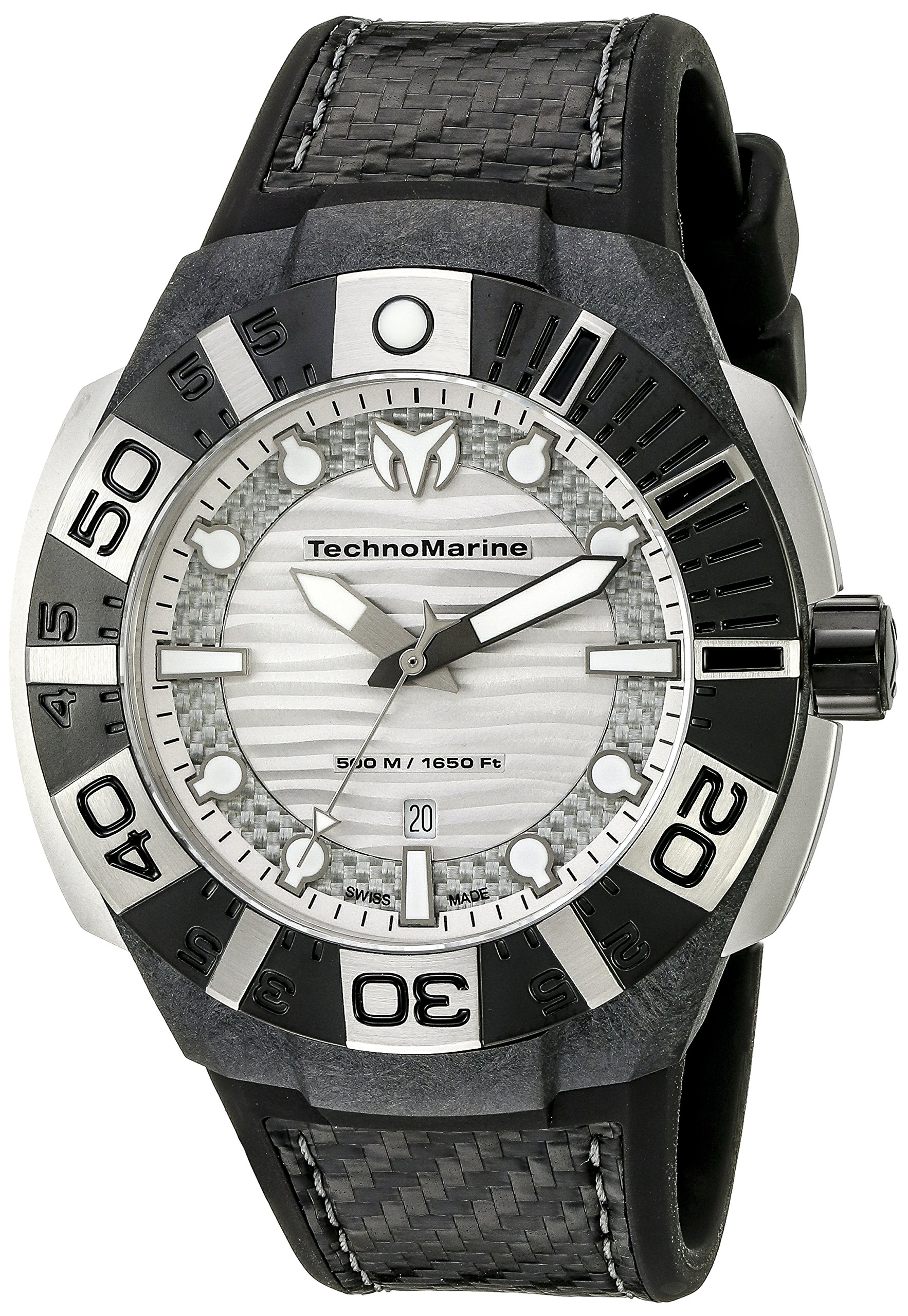 Technomarine Men's TM-514001 Black Reef Analog Display Swiss Quartz Black Watch