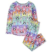 The Children's Place Girls' Long Sleeve Top and Pants 2 Piece Pajamas Sets