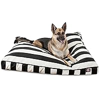 Majestic Pet Rectangle Large Dog Bed Washable – Non Slip Comfy Pet Bed – Dog Crate Bed with Removable Washable Cover – Dog Kennel Bed for Sleeping - Dog Bed X-Large Breed 50x42x5 Inch – Black