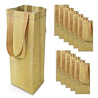 OccasionALL 5x4x14 12 Piece Fabric Wine Gift Bags with Handles, Holiday Wine Bag, Bottle Box, Christmas Bottle Bags for Alcohol Champagne Wine Liquor
