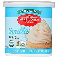 Miss Jones Baking Organic Buttercream Frosting, Perfect for Icing and Decorating, Vegan-Friendly: Vanilla (Pack of 1)