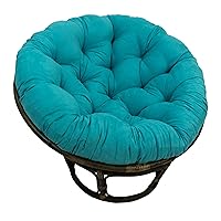 Microsuede Papasan Cushion, 1 Count (Pack of 1), Aqua Blue