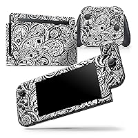 Compatible with Nintendo Wii - Skin Decal Protective Scratch-Resistant Removable Vinyl Wrap Cover - Black and White Aztec Paisley