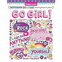 Notebook Doodles Go Girl!: Coloring & Activity Book (Design Originals) 30 Inspiring Designs; Beginner-Friendly Empowering Art Activities for Tweens, on High-Quality Extra-Thick Perforated Paper