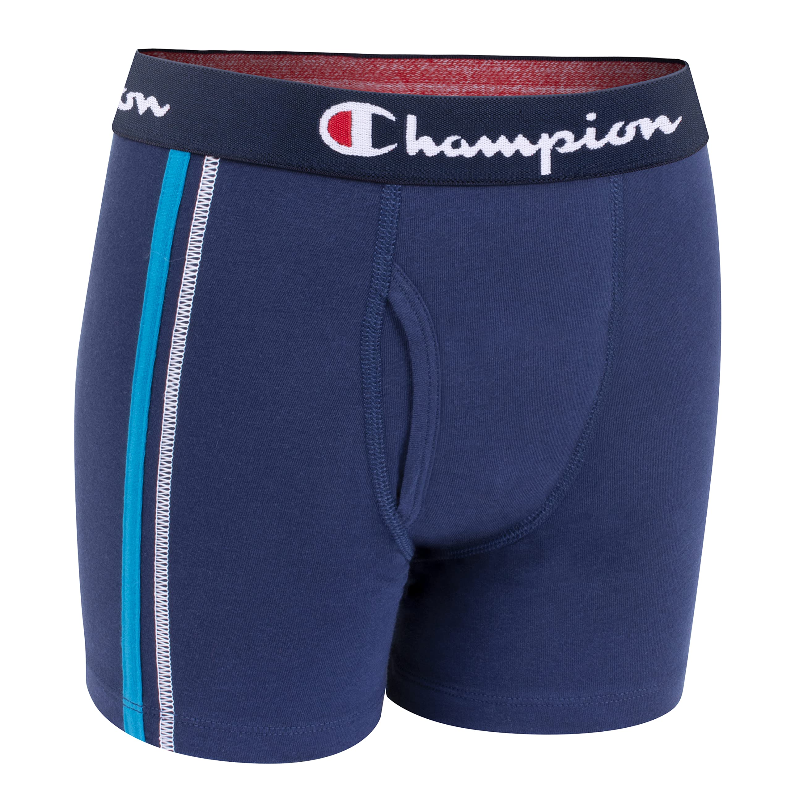 Champion Boys' Underwear, Cotton Stretch Boxer Briefs, Moisture-Wicking, Assorted 4-Pack
