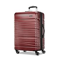 Samsonite Evolve SE Hardside Expandable Luggage with Double Wheels, Matte Burgundy, Large Spinner