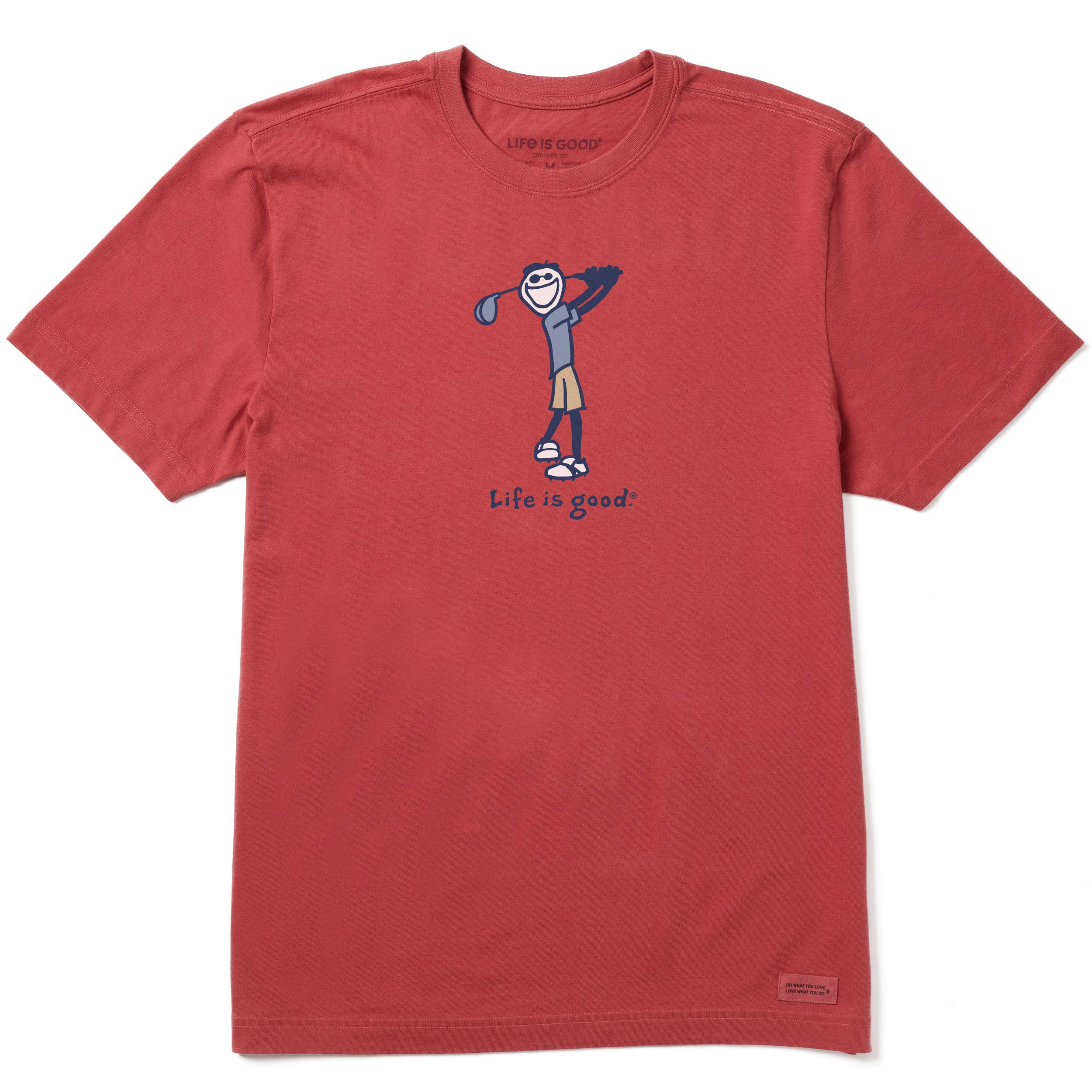 Life is Good Men's Vintage Casual Cotton Tee Graphic Crewneck Short Sleeve T-Shirt, Golf Jake