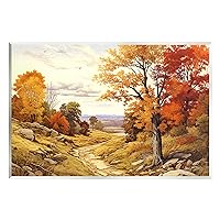 Stupell Industries Classic Fall Foliage Path Wall Plaque Art by Lil' Rue
