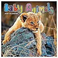TF PUBLISHING 2024 Baby Animals Mini Calendar | Large Grids for Appointments and Scheduling | Vertical Monthly Wall Calendar 2024 | Home and Office Organization | Premium Thick Gloss Paper | 7