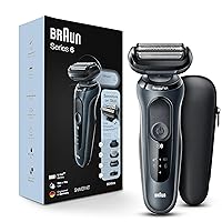 Braun Series 6 6046cs Electric Razor for Men, Wet & Dry, Electric Razor, Rechargeable, Cordless Foil Shaver with Charging Stand, Travel Case and Precision Trimmer, Black