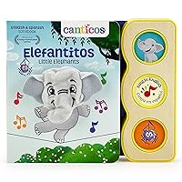 Canticos Little Elephants / Elephantitos - Spanish & English Bilingual Finger Puppet Sound Book for Babies and Toddlers (English and Spanish Edition)