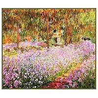 Irises in The Garden by Claude Monet Counted Cross Stitch Pattern