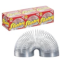 Just Play The Original Slinky Walking Spring Toy, 3-Pack Metal Slinky, Fidget Toys, Party Favors and Gifts, Kids Toys for Ages 5 Up, Amazon Exclusive