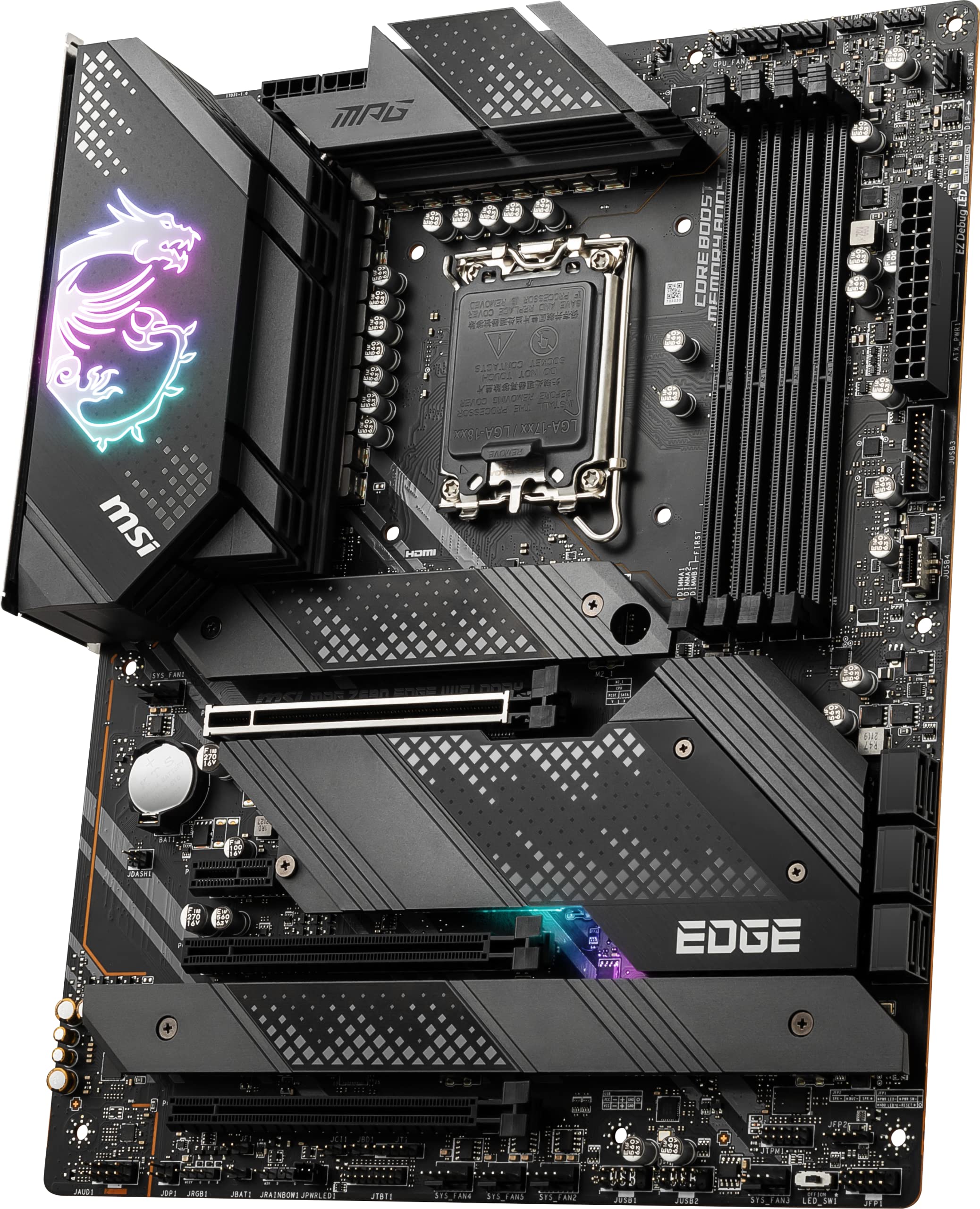 Buy Msi Mpg Z690 Edge Wifi Ddr4 Gaming Motherboard Atx Intel Core 12th
