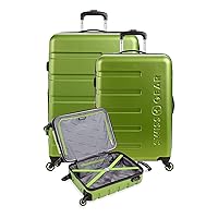 7366 Hardside Expandable Luggage with Spinner Wheels, Green, 3-Piece Set (19/23/27)