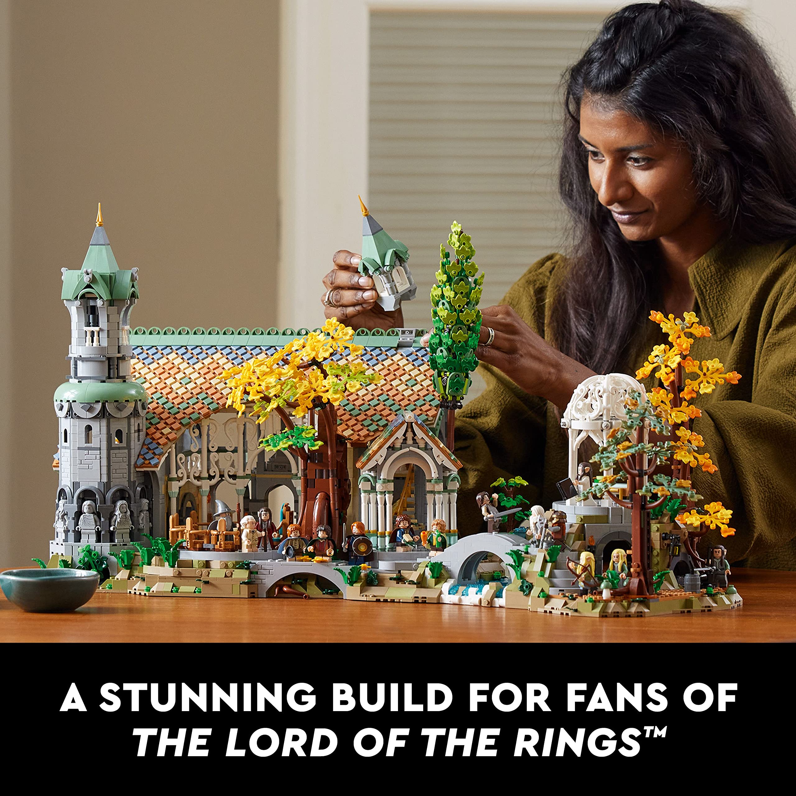 LEGO Icons The Lord of The Rings: Rivendell 10316 Building Model Kit for Adults, Construct and Display a Middle-Earth Valley with 15 Minifigures, A Great Graduation Gift for Fans and Movie-Lovers