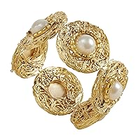 Pearl Bead Napkin Rings (Set of 4)