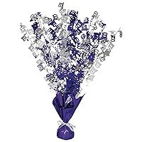 Party 21403 - Glitz Purple and Silver 100th Birthday Balloon Weight Centrepiece