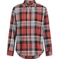Bass Outdoor Boys' Long Sleeve Flannel Button Down Shirt