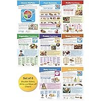 MyPlate Food Groups Bulletin Board Charts, Set/8 - Laminated, Double-Sided, Full-Color, 12