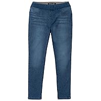 Calvin Klein Girls' Stretch Denim Jeggings, Full-Length Skinny Fit Pants with Pockets