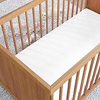 Amazon Basics 100% Cotton Jersey Crib Sheet, 28 x 52 Inches, White