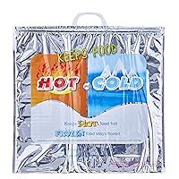 Superio Hot and Cold Insulated Bags for Food Delivery, Grocery Shopping Bags, Food Storage for Hot and Frozen Food for Travel, Disposable Cooler Bag, Reinforced Thermal Lunch Bag (1, 20