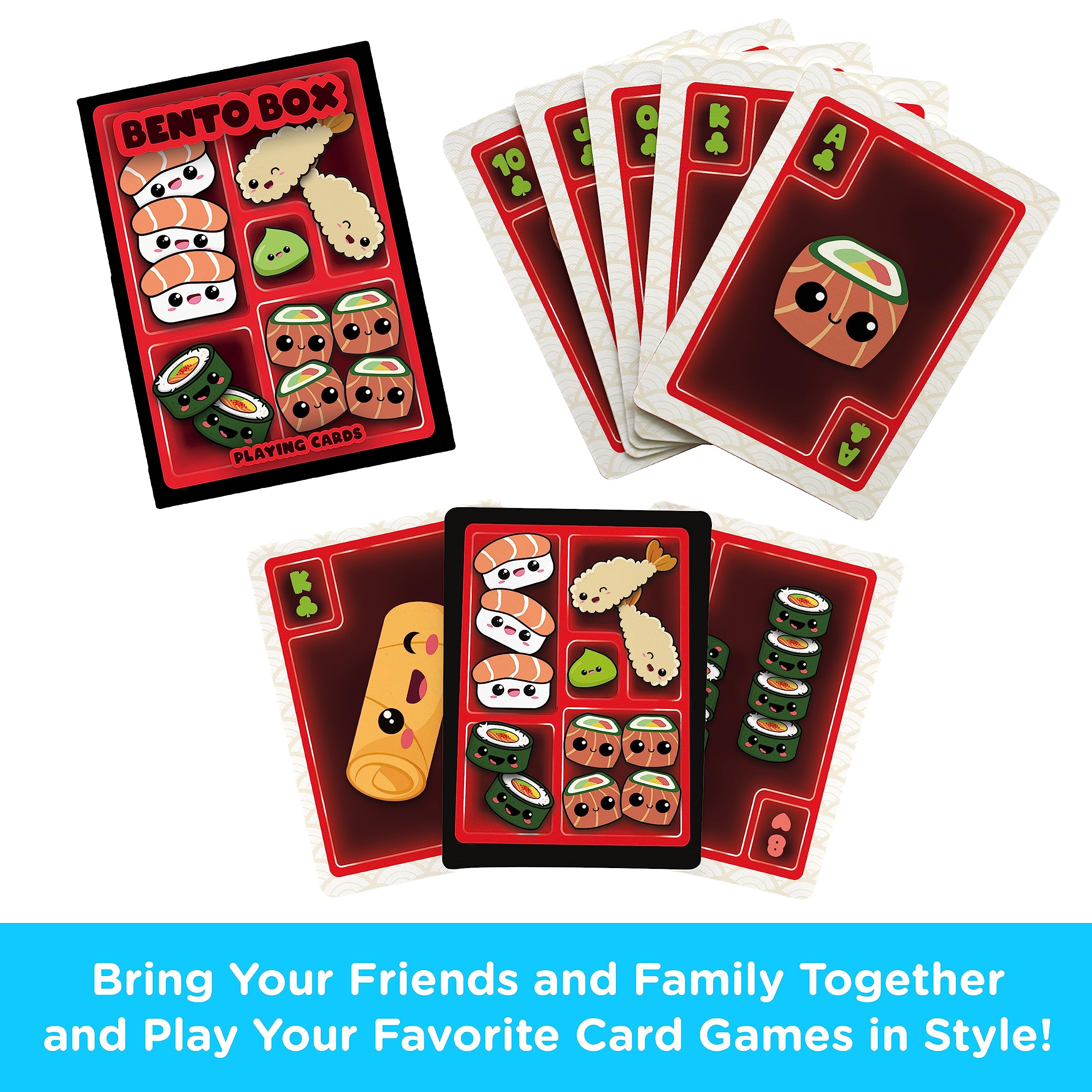 Aquarius Bento Box Playing Cards -Bento Box Themed Deck of Cards for Your Favorite Card Games - Officially Licensed Merchandise & Collectibles, 2.5 x 3.5
