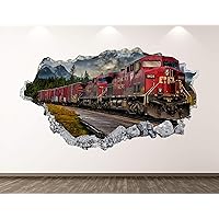 Old Train Wall Decal Art Decor 3D Locomotive Sticker Mural Kids Room Vinyl Custom Gift BL42 (50
