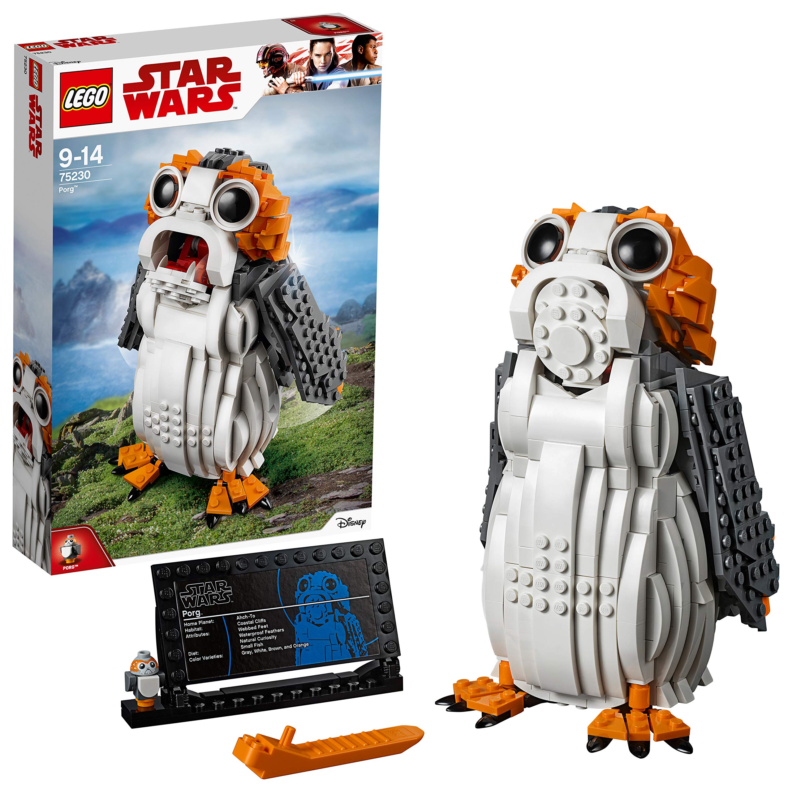 LEGO Star Wars PORG Building Set, Ahch-to Sea-Dwelling Bird Figure, Collectible Model