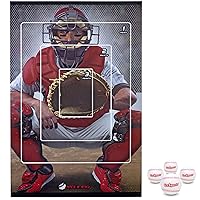 GoSports Pitch N' Stick Kids Baseball Pitching Game - Choose Between Wall Poster Game Set or 4 Replacement Sticky Ball Baseballs