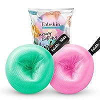 Donuts Loofah for Bathing | Bath Shower Loofah Sponge Scrubber Exfoliator for Women and Men | Bathing Sponge | Body Wash Scrub | Bath Scrubber For Body - Pack of 2 (Green & Pink)
