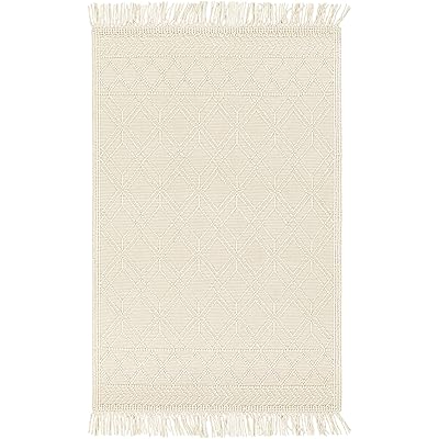 Mark&Day Wool Rugs, 5x7 Staveley Cottage Beige Area Rug, Cream White Carpet  for Living Room, Bedroom or Kitchen (5' x 7'6)