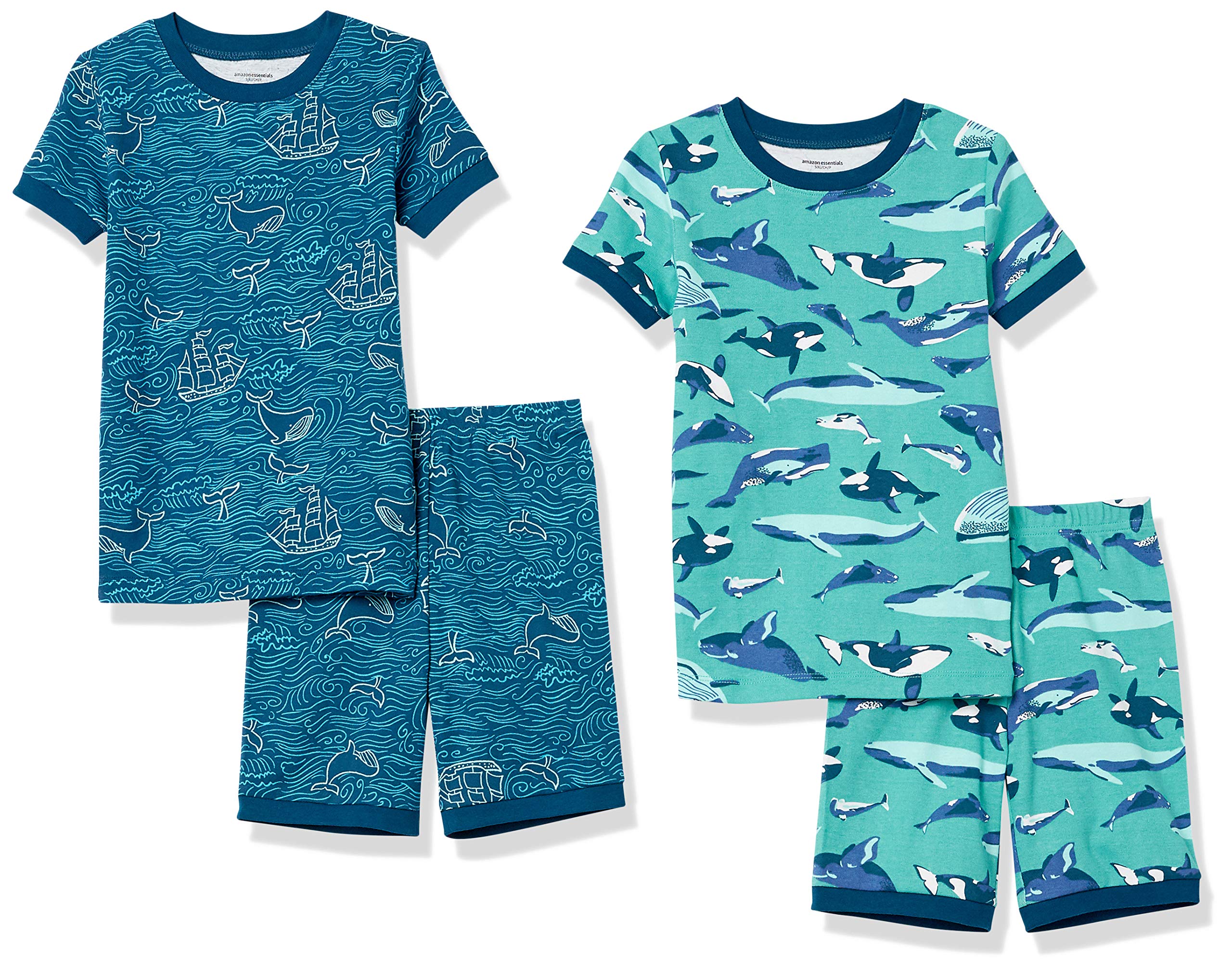 Amazon Essentials Unisex Kids and Toddlers' Snug-Fit Cotton Pajama Sleepwear Sets
