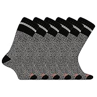 Merrell Men's and Women's Brushed Cushion Thermal Crew Socks - Cushioned Soft Inner Layer