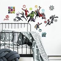 RoomMates RMK4289SCS Peel and Stick, 26 Wall Decals, red, Green, Blue, Black, Purple, Yellow