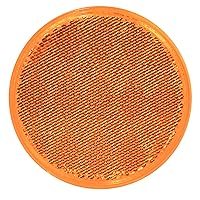 GG Grand General 80811 Round Amber 3â€ Stick-On Reflector for Trucks, Towing, Trailers, RVs and Buses, 1 Pack