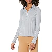 Vince Women's Ribbed Polo Pullover
