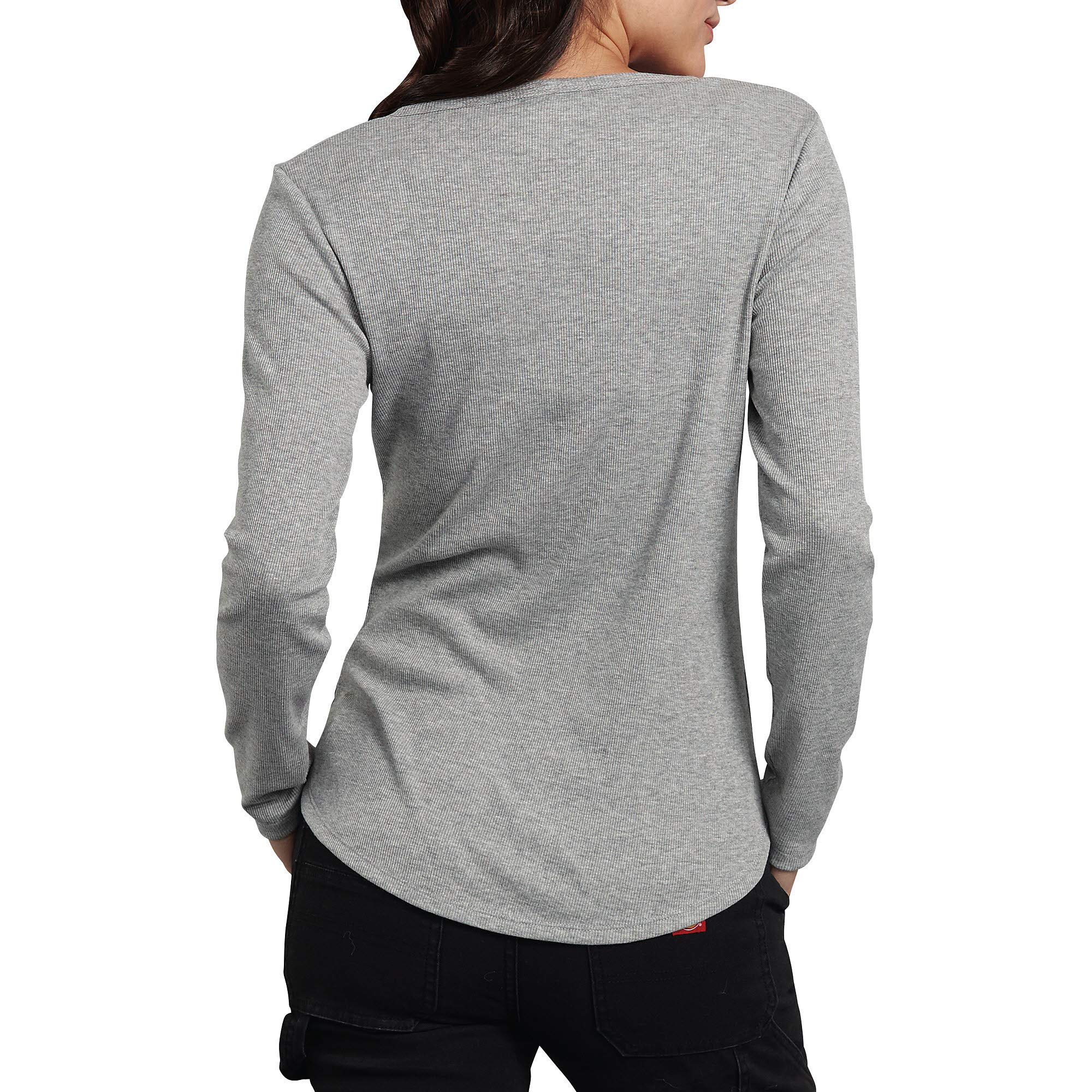 Dickies Women's Long-Sleeve 3-Button Henley Shirt