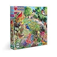 eeBoo: Piece and Love Birds in The Park 1000 Piece Adult Square Jigsaw Puzzle, Jigsaw Puzzle for Adults and Families, Includes Glossy, Sturdy Pieces and Minimal Puzzle Dust