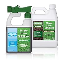 16-4-8 32 Ounce + Liquid Soil Loosener 32 Ounce - Liquid Lawn Food Fertilizer and Liquid Soil Aerator Bundle - Simple Lawn Solutions