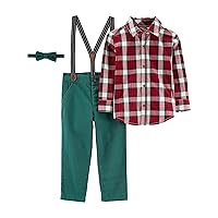 Simple Joys by Carter's Toddlers and Baby Boys' 4-Piece Special Occasion Bow-tie and Suspender Pants Set