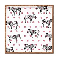 Deny Designs Natalie Baca Polka Dots and Stripes Indoor/Outdoor Square Tray, 12