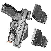 Fobus RBT19 OWB Tactical Holster with Light/Laser Cover, Optics Ready, Glock and Smith & Wesson, Only Fits Fire Arms Listed Below