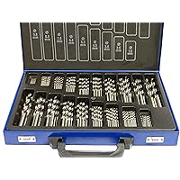 PeTools, 170-Piece Spiral Drill Bit HSS-R EG (1-10 mm), Metal Drill, Steel Drill Bit