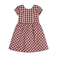 Hope & Henry Girls' Short Sleeve Special Occasion Peter Pan Collar Dress